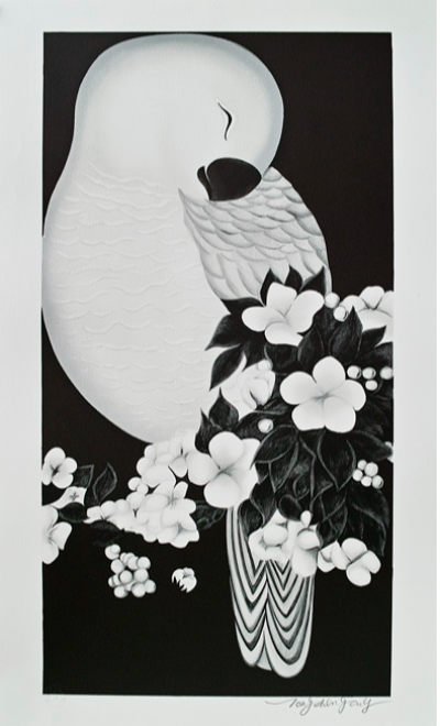 Tong Zhengang - Oiseau 3 -  Lithographie signée et numérotée 2
