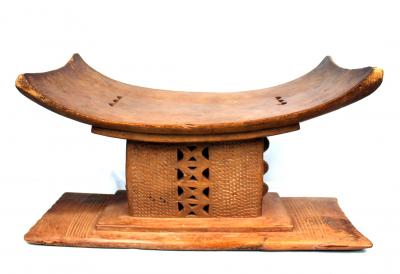 Ghana, Culture, Ashanti, Ancien Tabouret Royal Akan 2