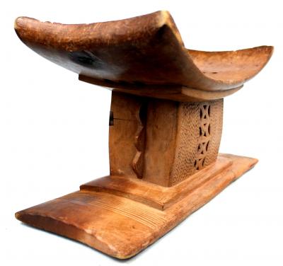 Ghana, Culture, Ashanti, Ancien Tabouret Royal Akan 2