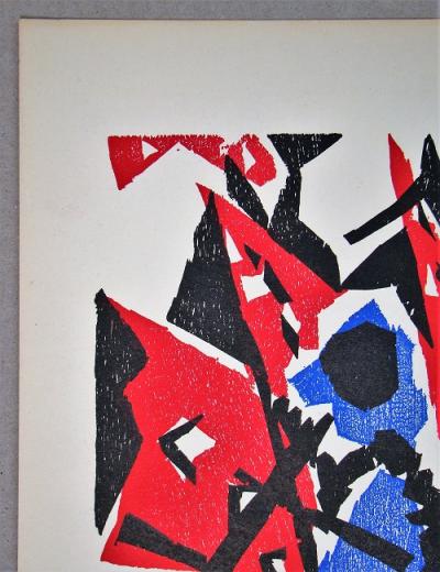 Ernst Wilhelm NAY - Composition, 1953 - Bois gravé original 2