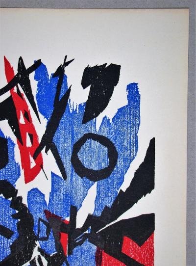 Ernst Wilhelm NAY - Composition, 1953 - Bois gravé original 2