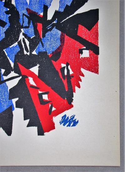 Ernst Wilhelm NAY - Composition, 1953 - Bois gravé original 2