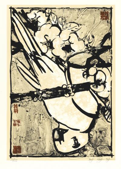 Tong ZHENGANG - Perroquet - Lithographie numérotée et signée 2