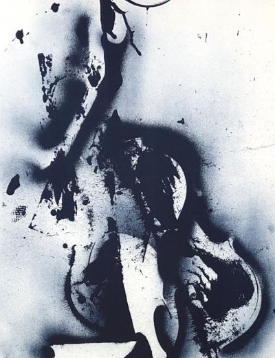 ARMAN - Blue violins - Original lithograph handsigned numbered 2