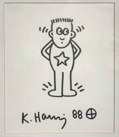 Keith HARING (USA, 1958-1990), Autoportrait, Dessin au feutre 1988. 2