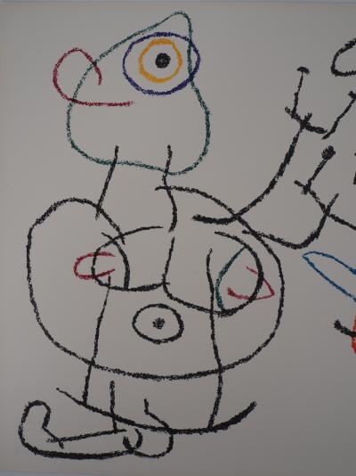 Joan MIRO : Ubu, Personnages avec un chien - Lithographie originale signée au crayon 2