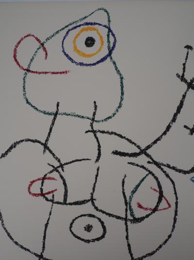 Joan MIRO : Ubu, Personnages avec un chien - Lithographie originale signée au crayon 2