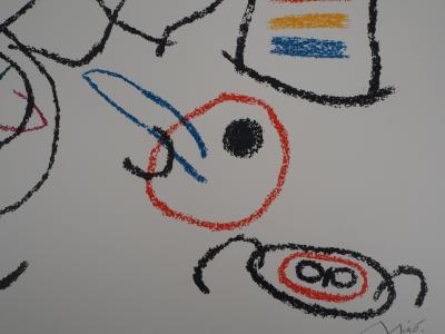 Joan MIRO : Ubu, Personnages avec un chien - Lithographie originale signée au crayon 2