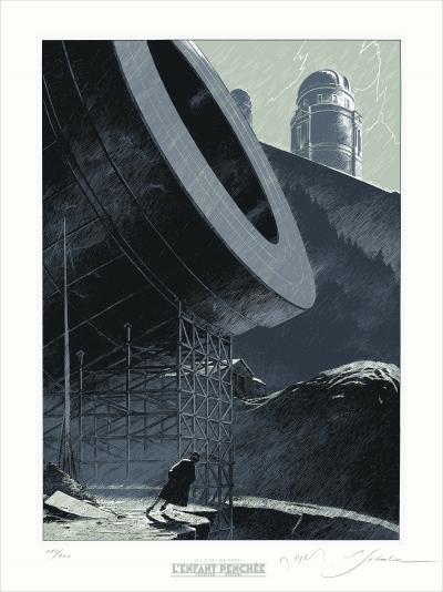 François SCHUITEN - The Obscure Cities - The leaning child, 2018 - Screenprint signed in pencil 2
