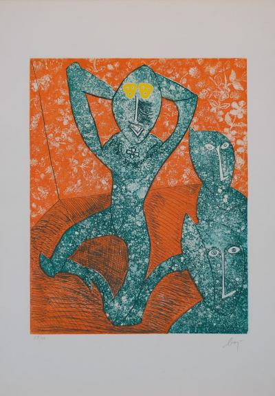 Enrico BAJ - Baj Chez Picasso 11, 1969 - Hand signed etching 2