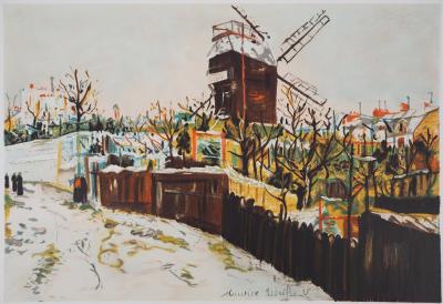 Maurice UTRILLO  (d’après) - Moulin de la Galette à Montmartre - Lithographie 2