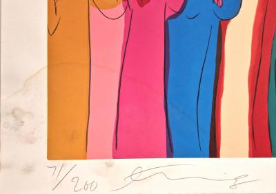 Walasse TING - Geishas aux Perroquets, 1972 - Lithographie signée au crayon 2