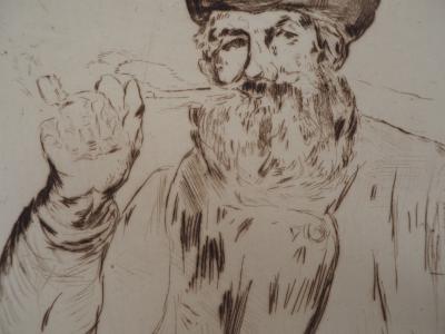 Edouard MANET : Homme à la pipe - Gravure originale, 1866 2