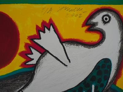 CORNEILLE : Couple à la colombe - Original Signed Lithograph 2