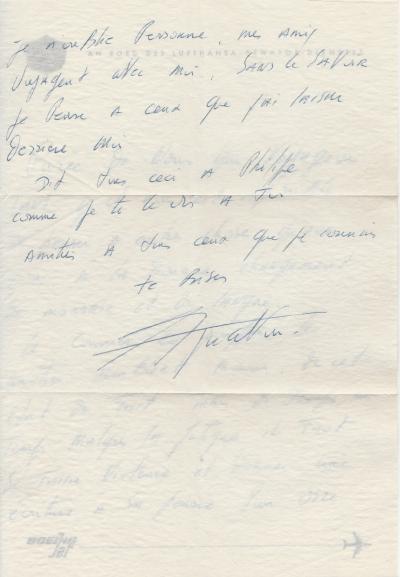 Charles AZNAVOUR - Lettre autographe signée 2