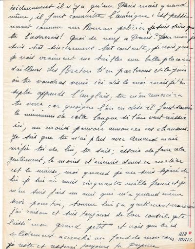 Edith PIAF Lettre autographe signée à Yves MONTAND 2