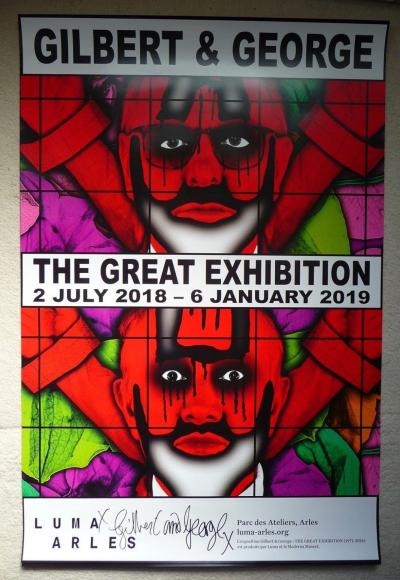 Gilbert et George Affiche signée à la main de la grande exposition Luma Arles 2018-2019 2