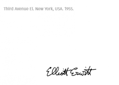 Elliott ERWITT - Third Avenue El., New York City, 1954 , Epreuve signée 2