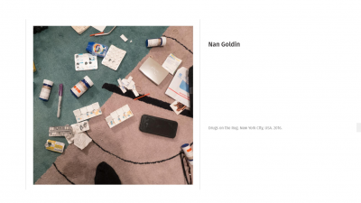 Nan GOLDIN - Drugs on the Rug, 2018 - Épreuve signée à la main au dos 2