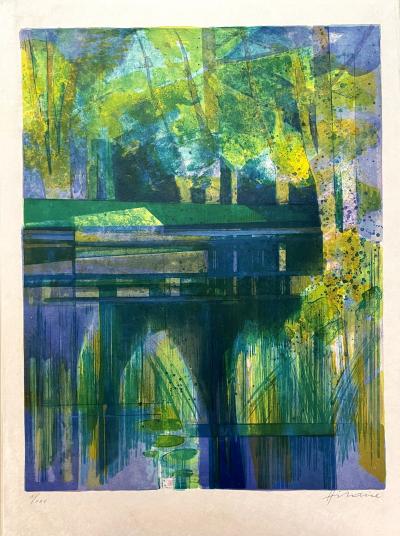 Camille Hilaire - Etang - lithographie originale 2