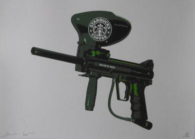 Death NYC - Starbucks Gun, 2016, Sérigraphie signée et numérotée 2