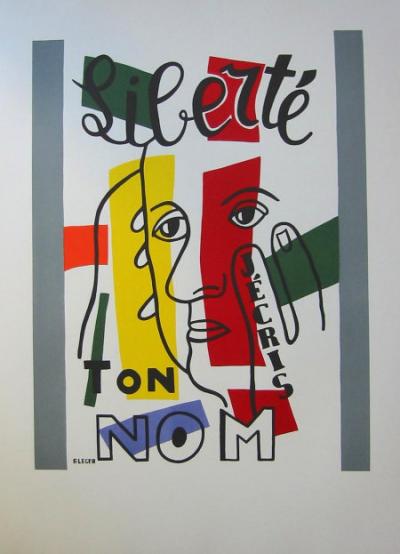 Fernand Leger - Liberté j’écris ton nom - Lithographie 2