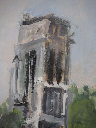 Maurice Utrillo : La Tour Saint Jacques - Gouache originale signée 2