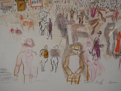Raoul DUFY : Epsom, Hippodrome avant la course - Lithographie originale Signée 2