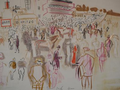 Raoul DUFY : Epsom, Hippodrome avant la course - Lithographie originale Signée 2