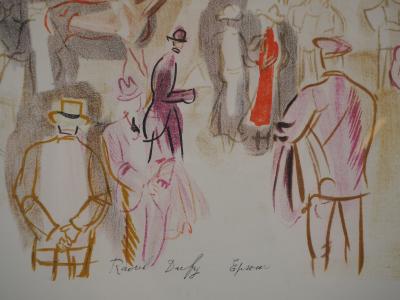 Raoul DUFY : Epsom, Hippodrome avant la course - Lithographie originale Signée 2