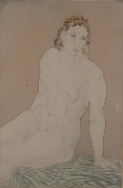 Léonard FOUJITA : Nu assis - Gravure originale, 1930 2