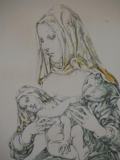 Léonard FOUJITA : Maternité - Lithographie originale Signée à l’encre 2