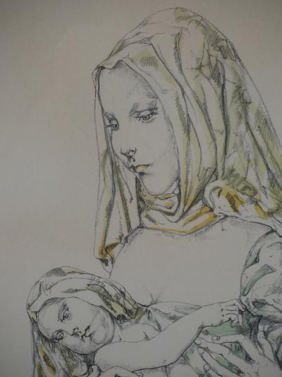 Léonard FOUJITA : Maternité - Lithographie originale Signée à l’encre 2