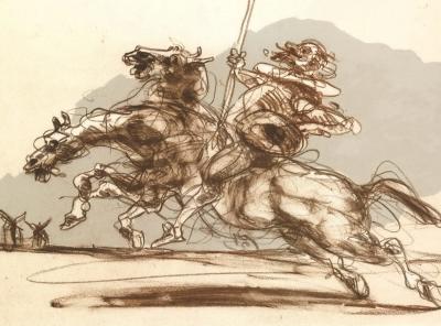 Claude WEISBUCH - Don Quichotte, Lithographie originale signée 2