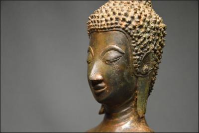Laos, Fin XIXème - début XXème siècle, Important Bouddha en bronze en position Mettakaruna Mudra 2