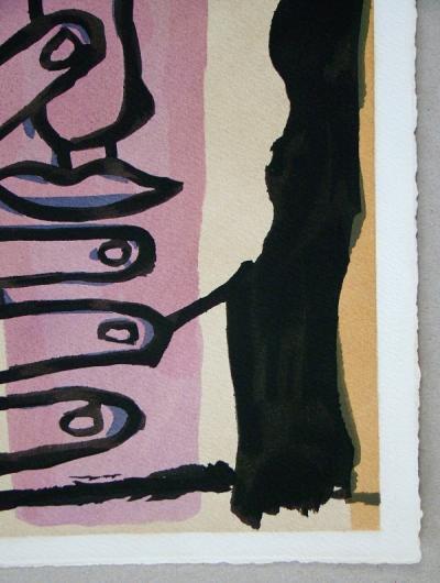Fernand LEGER (d’après) - Tête de femme, 1949 - Pochoir 2
