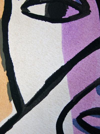 Fernand LEGER (d’après) - Tête de femme, 1949 - Pochoir 2