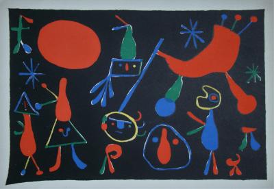 Joan MIRO (d’après) - Personnages, 1949 - Lithographie 2