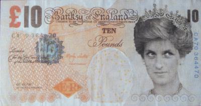 BANKSY - DIFACED TENNER, faux billet de dix livres 2