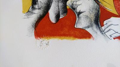 Hans ERNI - Dames des Décans - Bélier et portrait de Einstein - Lithographie signée au crayon 2