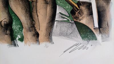 Hans ERNI - Dames des Décans : Poissons - Lithographie signée au crayon 2
