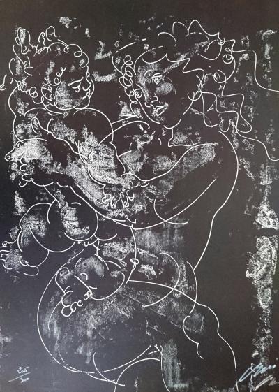 Hans ERNI - Maternité - Lithographie signée au crayon 2