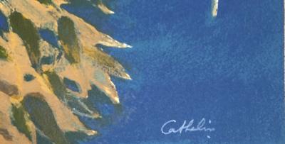 Bernard CATHELIN - Fleurs et papillons, 1988 - Lithographie originale signée et numérotée 2