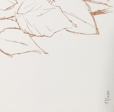 Bernard CATHELIN - Composition marron, 1988 - Lithographie originale signée et numérotée 2
