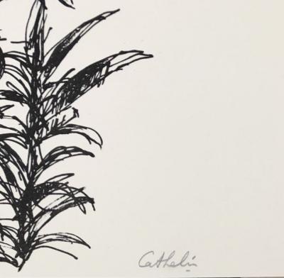 Bernard CATHELIN - Fleurs - Lithographie originale signée au crayon 2