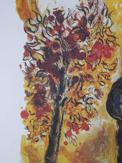 Marc CHAGALL (d’après) : Moïse et le buisson ardent, Lithographie signée 2