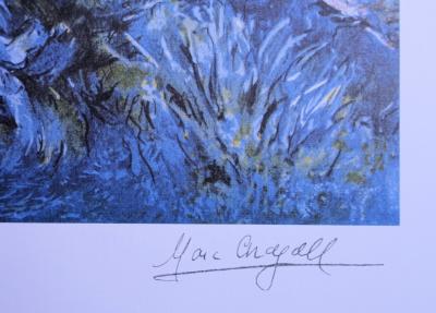 Marc CHAGALL : La dormeuse aux fleurs - LITHOGRAPHIE numérotée et signée 500ex 2
