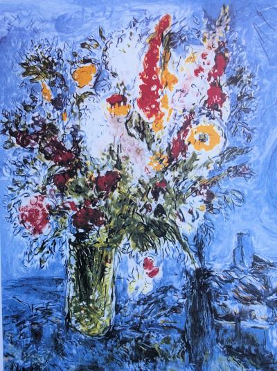 Marc CHAGALL : La dormeuse aux fleurs - LITHOGRAPHIE numérotée et signée 500ex 2