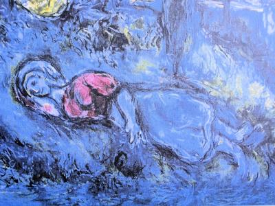 Marc CHAGALL : La dormeuse aux fleurs - LITHOGRAPHIE numérotée et signée 500ex 2