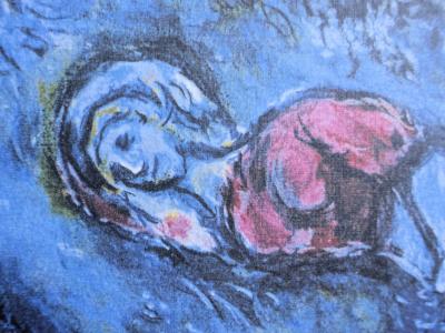 Marc CHAGALL : La dormeuse aux fleurs - LITHOGRAPHIE numérotée et signée 500ex 2